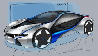 Illustration for article titled BMW's Tron-Like Turbodiesel Concept Rendered For Your Pleasure